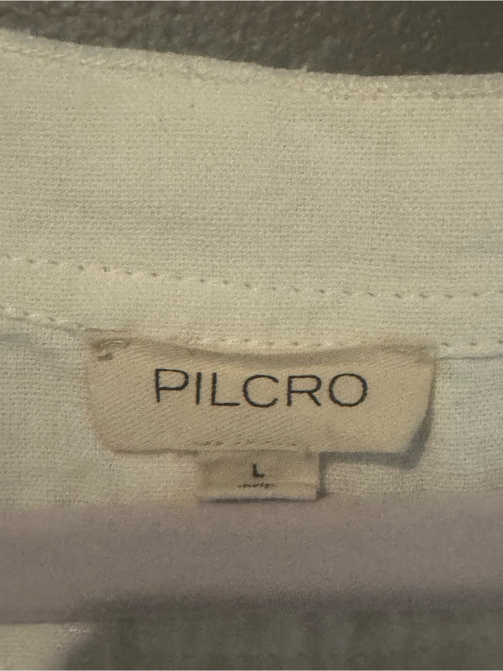 Pilcro Cream Casual Top with V-Neck - Picture 5 of 5
